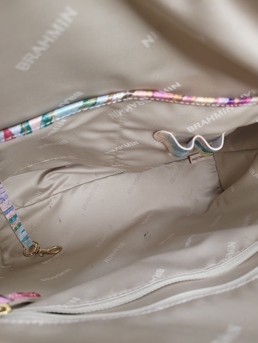 👉✨️ Brahmin Iridescent Entice Ombre Melbourne Duxbury Satchel Bag Wallet Set - Picture 14 of 15